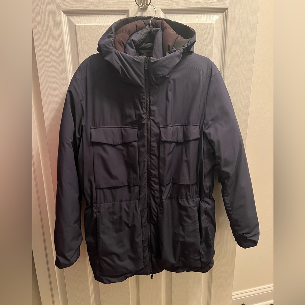 Theory Allon Down Winter Jacket Size M, Blue/Navy, Men’s
